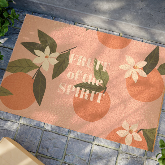 Fruit of the Spirit Peachy Doormat