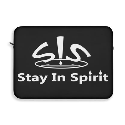 Black Stay In Spirit Laptop Sleeve