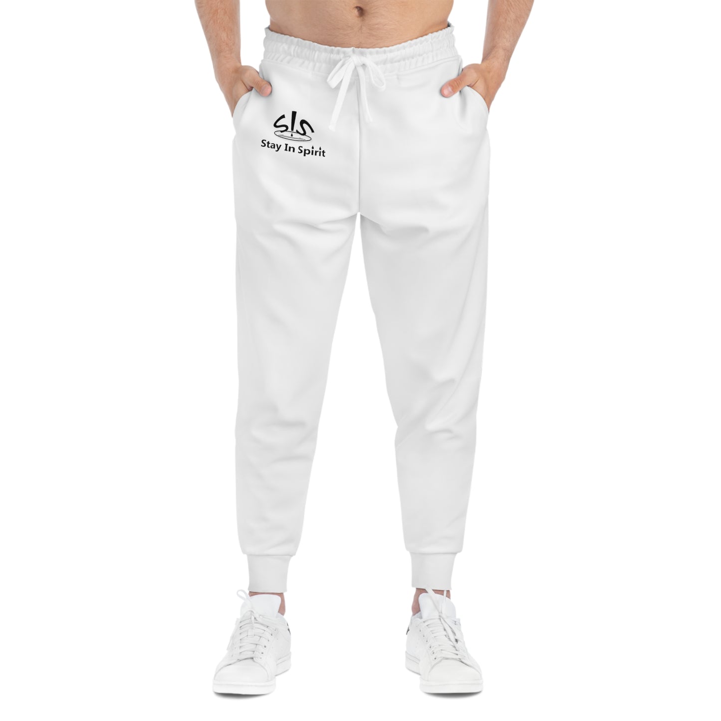 Stay In Spirit Black Logo Athletic Joggers