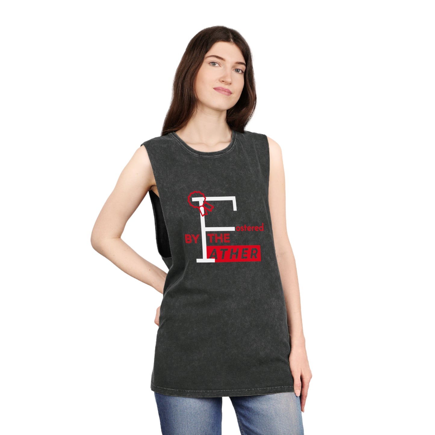Fostered by the Father Unisex Stonewash Tank Top