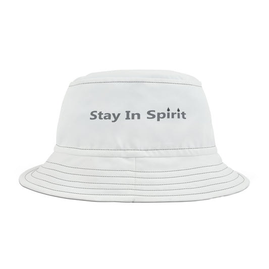 Stay In Spirit Side Print Bucket Hat
