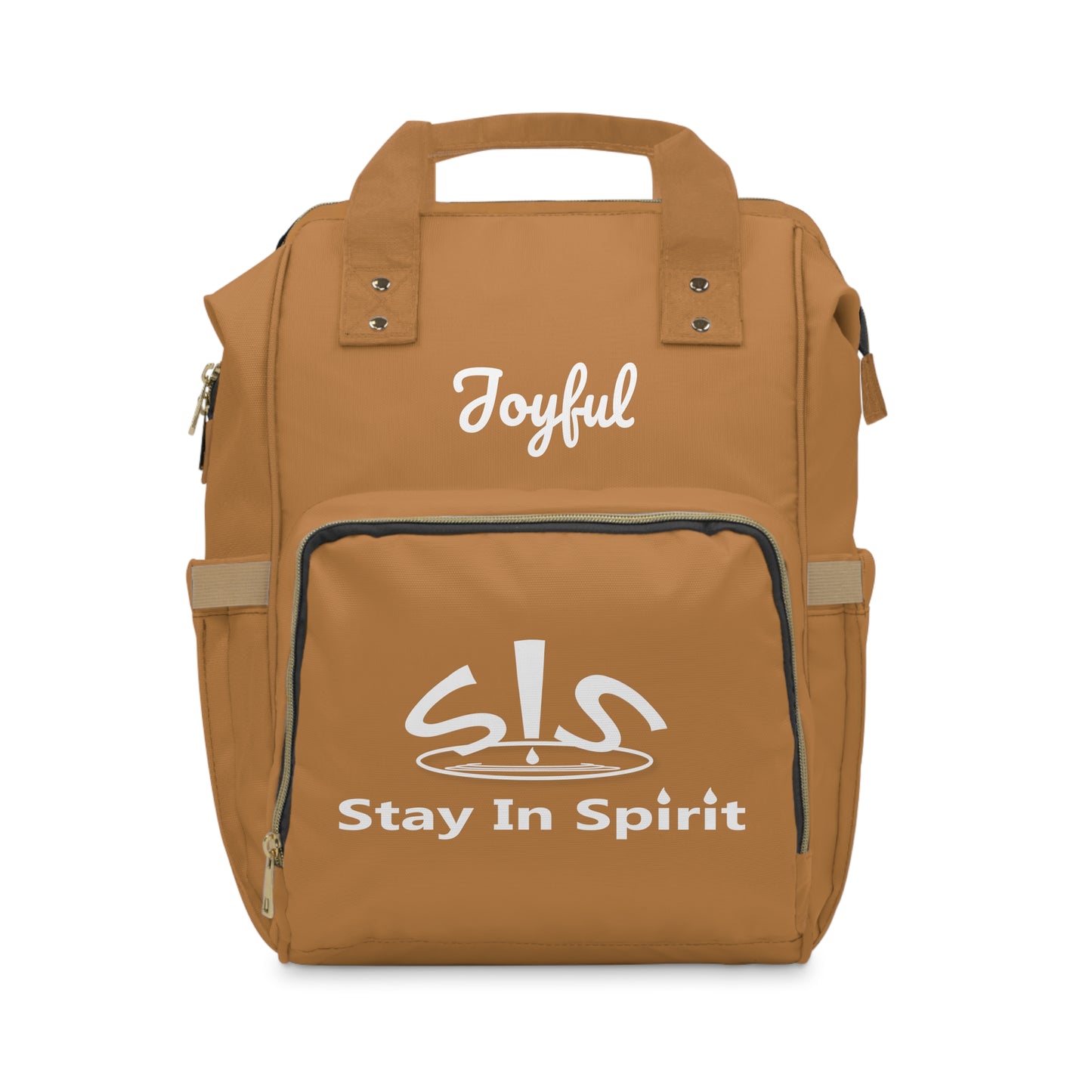 Tan Stay In Spirit Multifunctional Diaper Backpack
