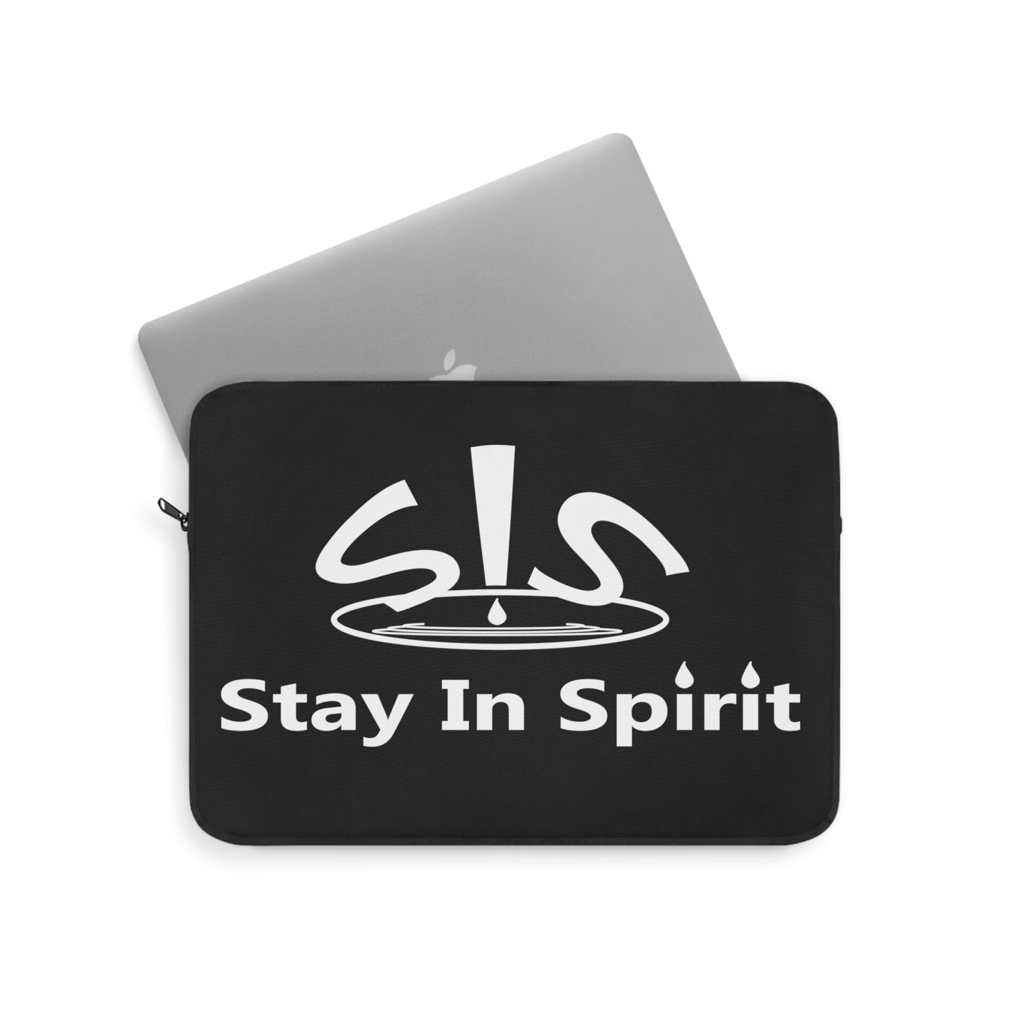 Black Stay In Spirit Laptop Sleeve