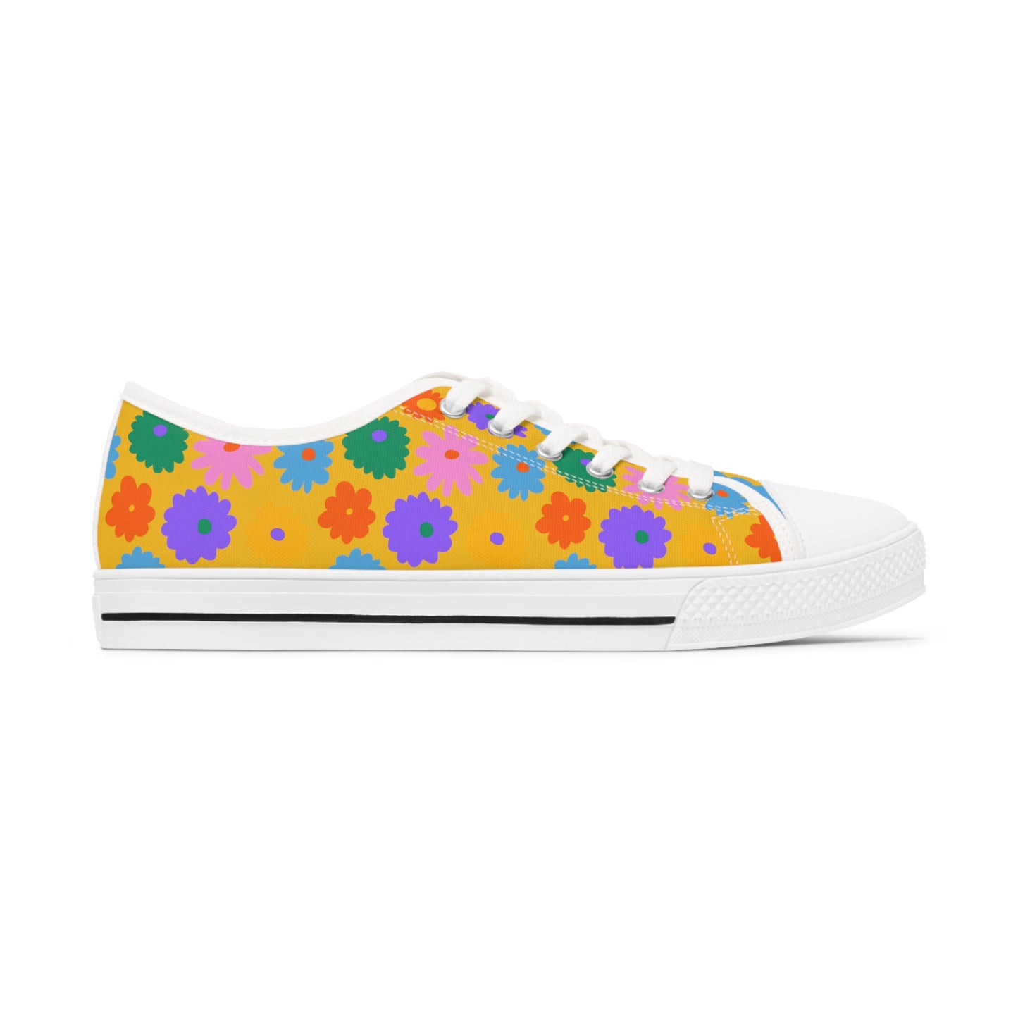 Stay In Spirit Yellow Flower Women's Low Top Shoes