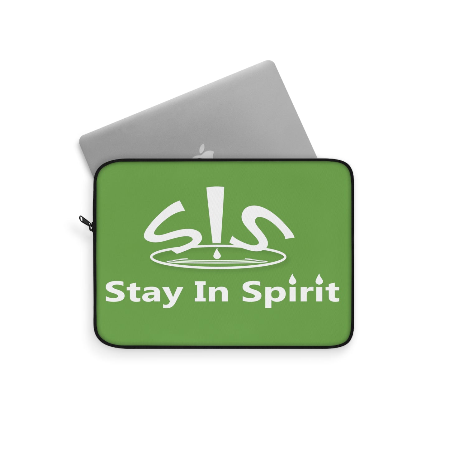 Green Stay In Spirit Laptop Sleeve