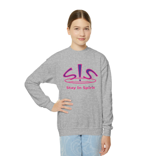Stay In Spirit Logo (Purple/Pink) Youth Crewneck Sweatshirt