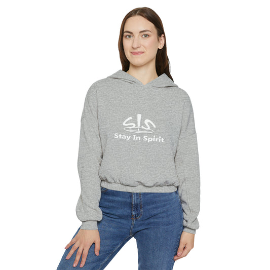 Women's Stay In Spirit White Logo Cinched Bottom Hoodie