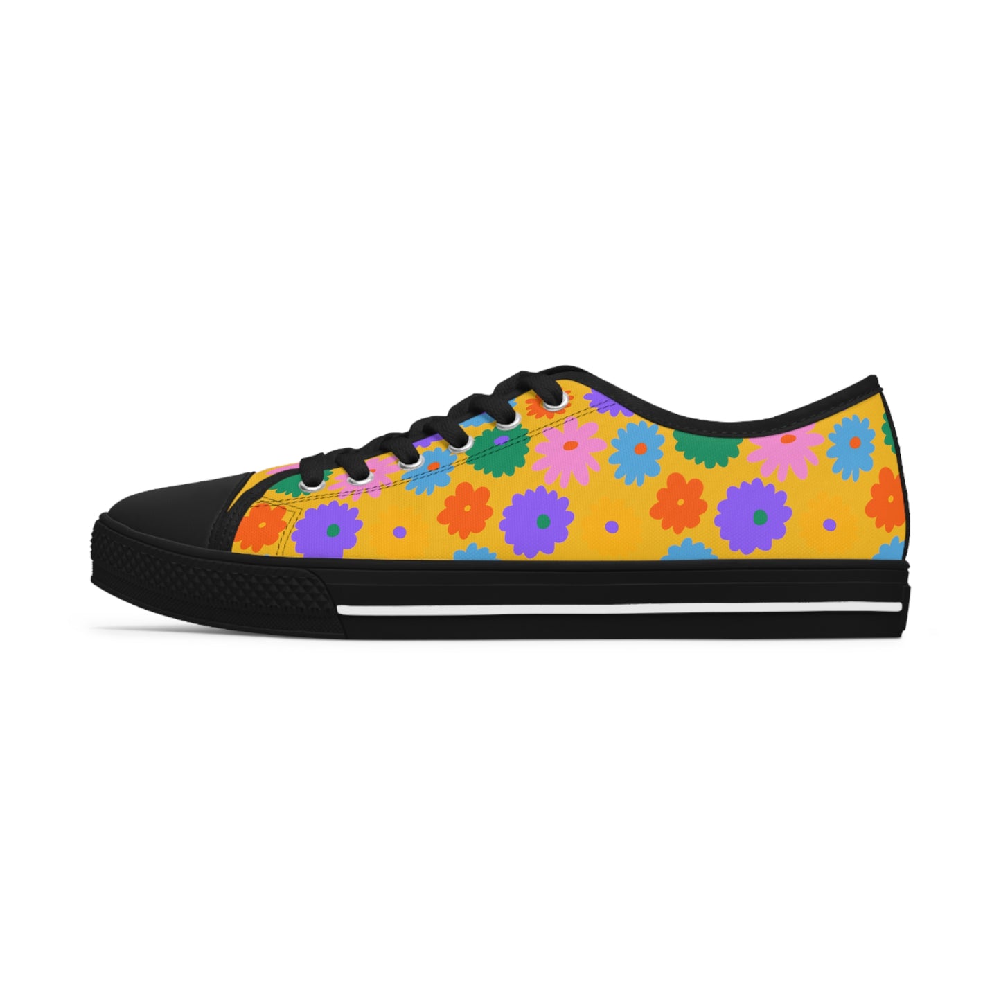 Stay In Spirit Yellow Flower Women's Low Top Shoes