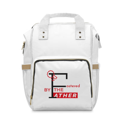 White Fostered by the Father Multifunctional Diaper Backpack