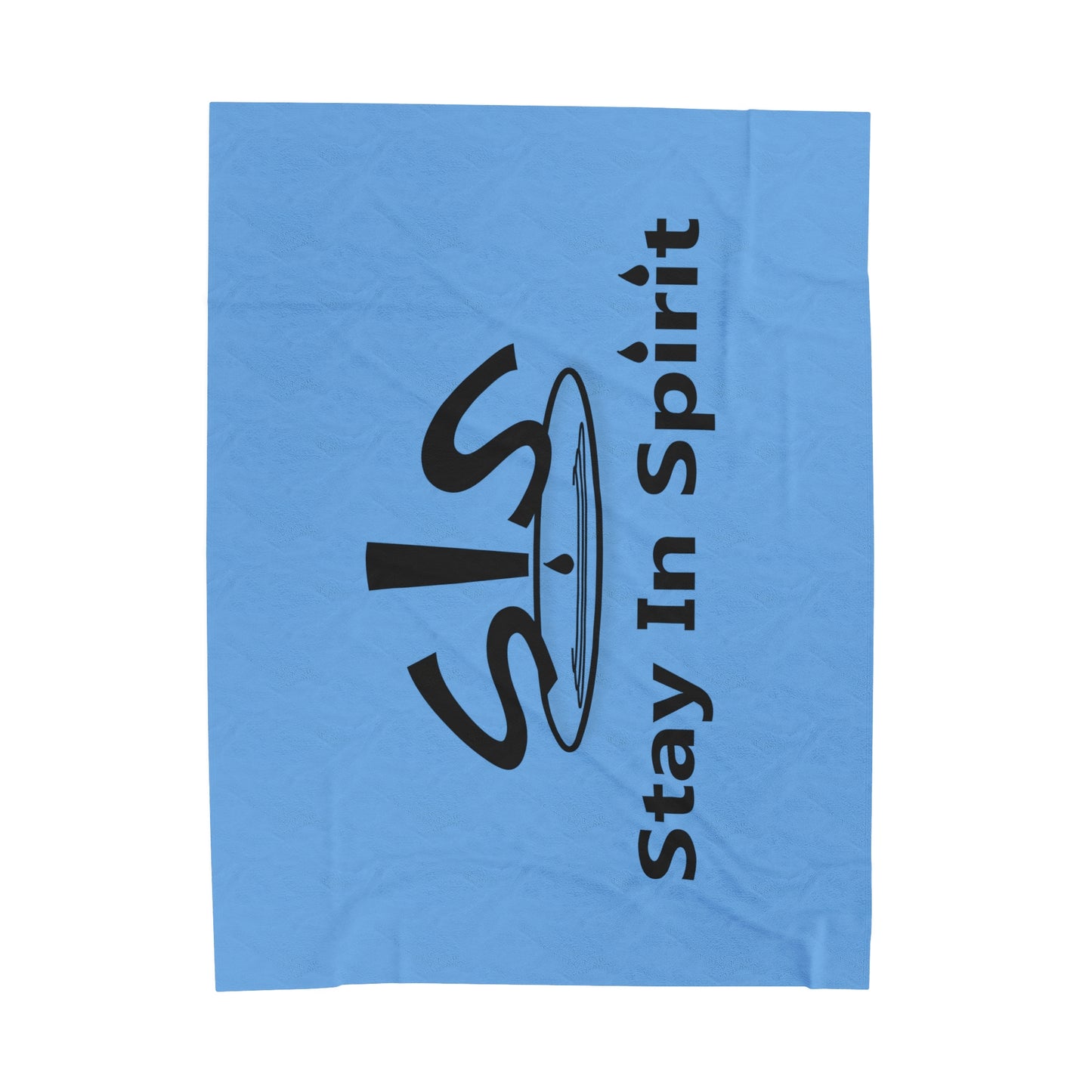 Light Blue Stay In Spirit Velveteen Plush Blanket