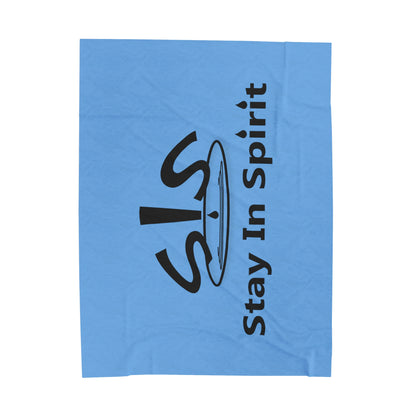 Light Blue Stay In Spirit Velveteen Plush Blanket