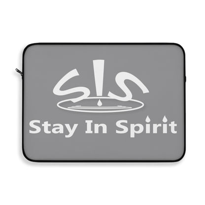 Gray Stay In Spirit Laptop Sleeve