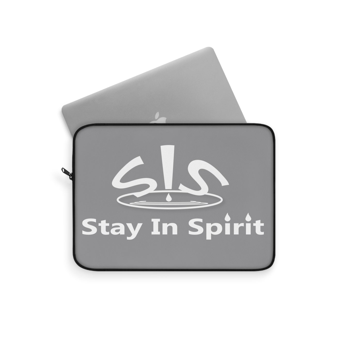 Gray Stay In Spirit Laptop Sleeve
