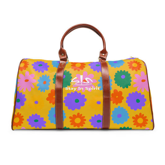 Stay In Spirit Yellow Flower Waterproof Travel Bag (Luxury)